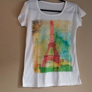 Eiffel watercolor tee